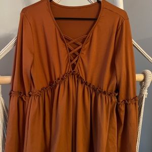 Burnt orange blouse - never worn